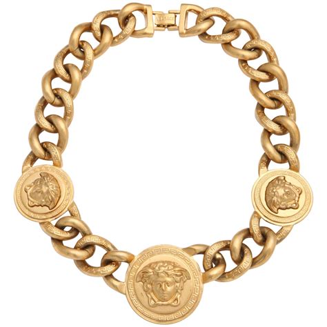 diamond versace chain|Versace necklace real gold.